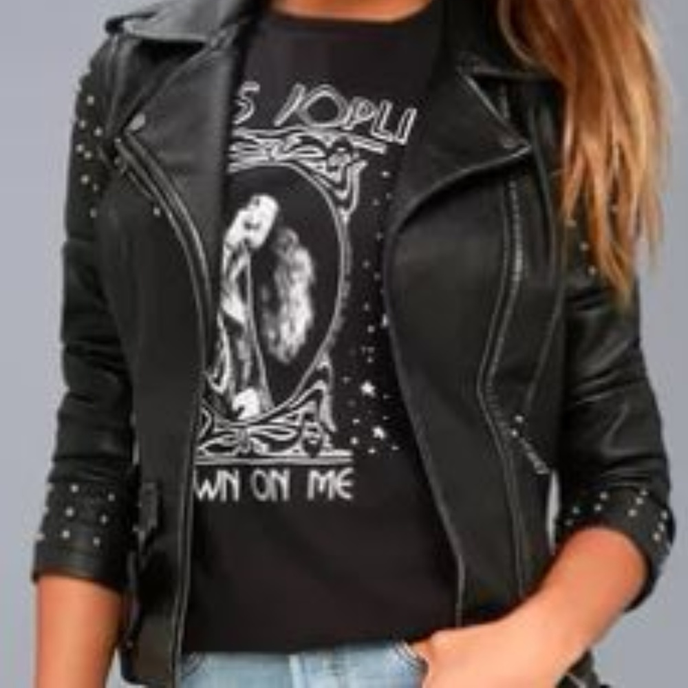 Black Vegan Leather Jacket